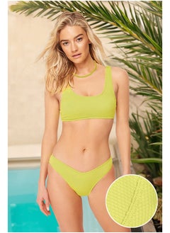 trendyol Green Bralet Textured Bikini Top TBESS24BU00063  - Image 1