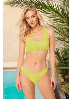 trendyol Green Bralet Textured Bikini Top TBESS24BU00063  - Image 2