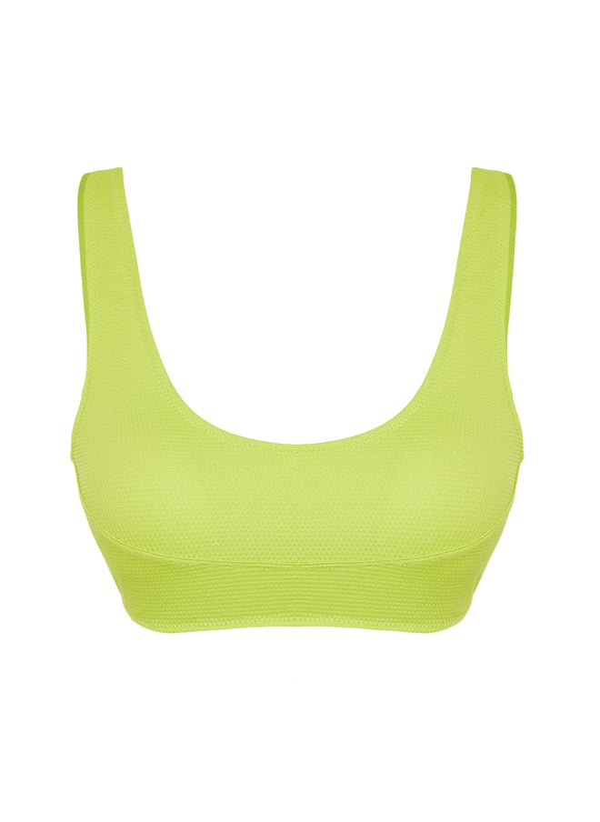 trendyol - Green Bralet Textured Bikini Top TBESS24BU00063 - Image 1