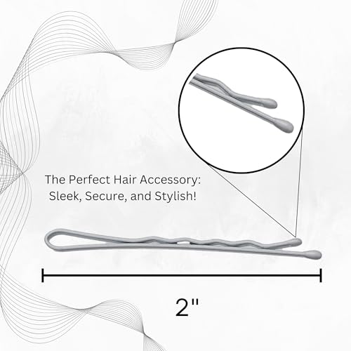 Sta-Rite Bobby Pins, Hair Clips, Women Hair Accessories - 60 Count Hair Pins, Silver - Image 2