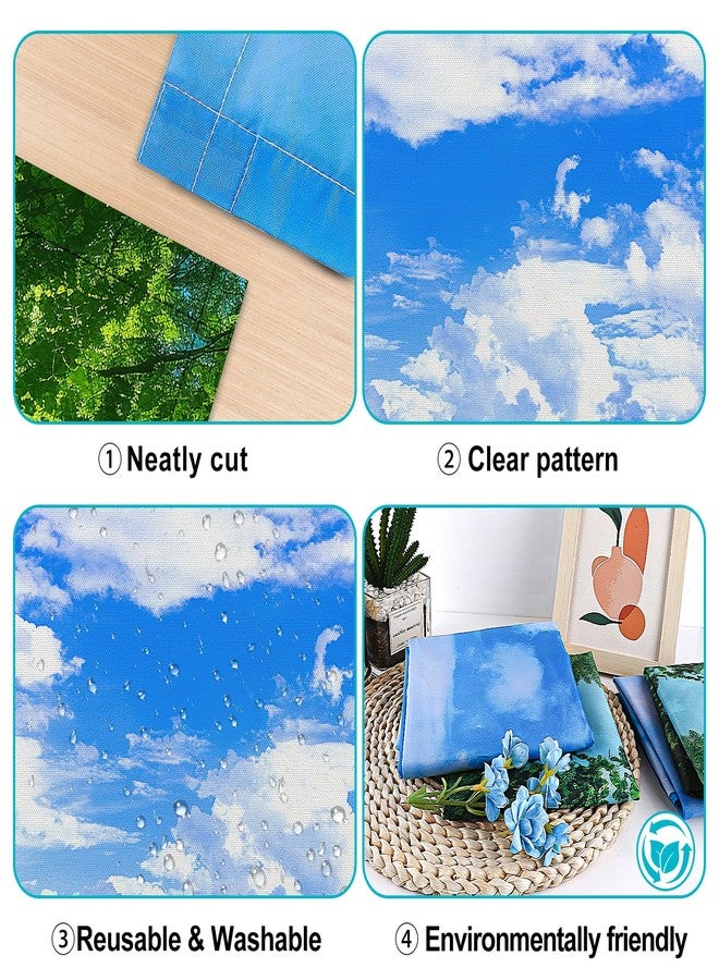 Aheroi 8 Pack Fluorescent Light Magnetic Covers, Mix Light Covers for Ceiling Lights Classroom, Office Light Covers for Ceiling Lights, Drop Lights Fixture Replacement Globes & Shades(Forest&Blue Sky) - Image 3