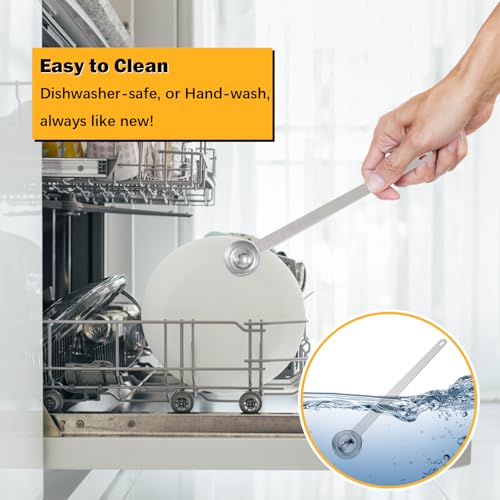LEIFENY 1PCS 1Tsp(1/3tbsp, 5ml) Extra Long Handle Measuring Spoon, Single Stainless Steel Individual Measure Scoop Only - Image 5