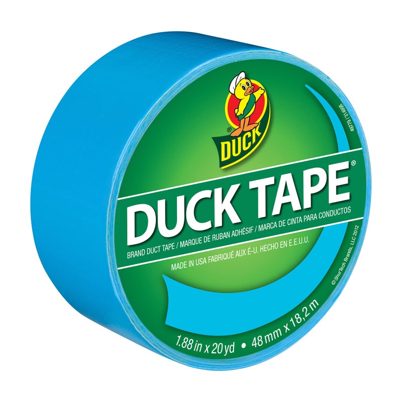 Duck Brand 1311000 Color Duct Tape Electric Blue 188 Inches x 20 Yards Single Roll