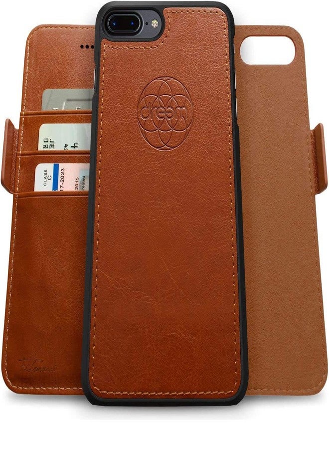 Dreem Fibonacci 2-in-1 Wallet Case for Apple iPhone 8 Plus & 7 Plus - Luxury Vegan Leather, Magnetic Detachable Shockproof Phone Case, RFID Card Protection, 2-Way Flip Stand - Royal - Image 1