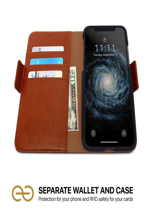 Dreem Fibonacci 2-in-1 Wallet Case for Apple iPhone 8 Plus & 7 Plus - Luxury Vegan Leather, Magnetic Detachable Shockproof Phone Case, RFID Card Protection, 2-Way Flip Stand - Royal - Image 2
