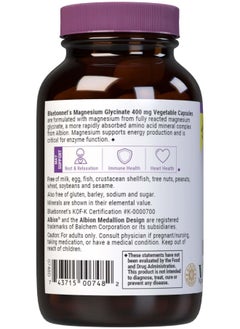 Bluebonnet Nutrition Bluebonnet Nutrition Magnesium Glycinate 400mg Maximum Absorption Mineral Complex  - Image 3