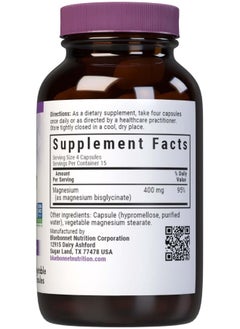 Bluebonnet Nutrition Bluebonnet Nutrition Magnesium Glycinate 400mg Maximum Absorption Mineral Complex  - Image 2