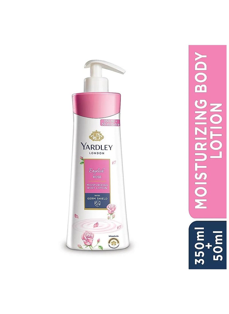 Yardley Yardley London English Rose Moisturising Hand and Body Lotion 350ml+50ml  - Image 2