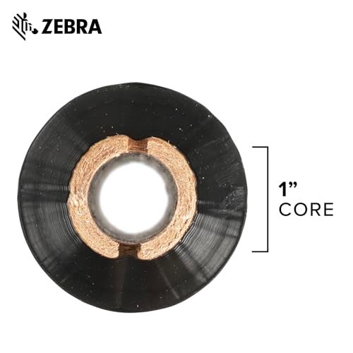 Zebra Standard Black Wax Ribbon for Thermal Transfer Desktop Printers Width 433 in Length 242 ft 05 in Core Pack of 6 Rolls Compatible with Multiple Models 10031723SP - Image 3