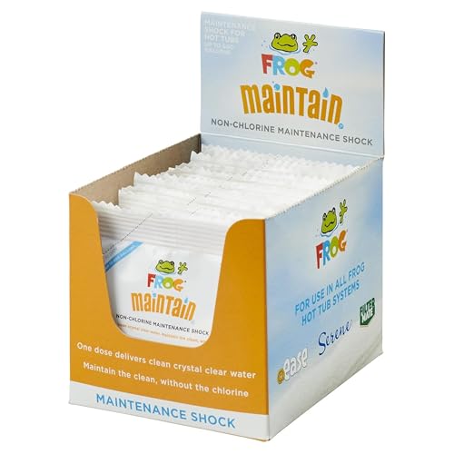 FROG Maintain for Hot Tubs - Non-Chlorine Shock for use with All Hot Tub FROG Sanitizing Systems - Single Dose Packets for Easy Hot Tub Maintenance & Treatment - 12 Pack - Image 1