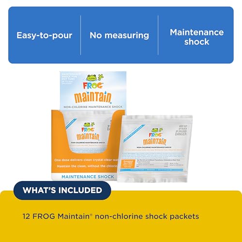 FROG Maintain for Hot Tubs - Non-Chlorine Shock for use with All Hot Tub FROG Sanitizing Systems - Single Dose Packets for Easy Hot Tub Maintenance & Treatment - 12 Pack - Image 3