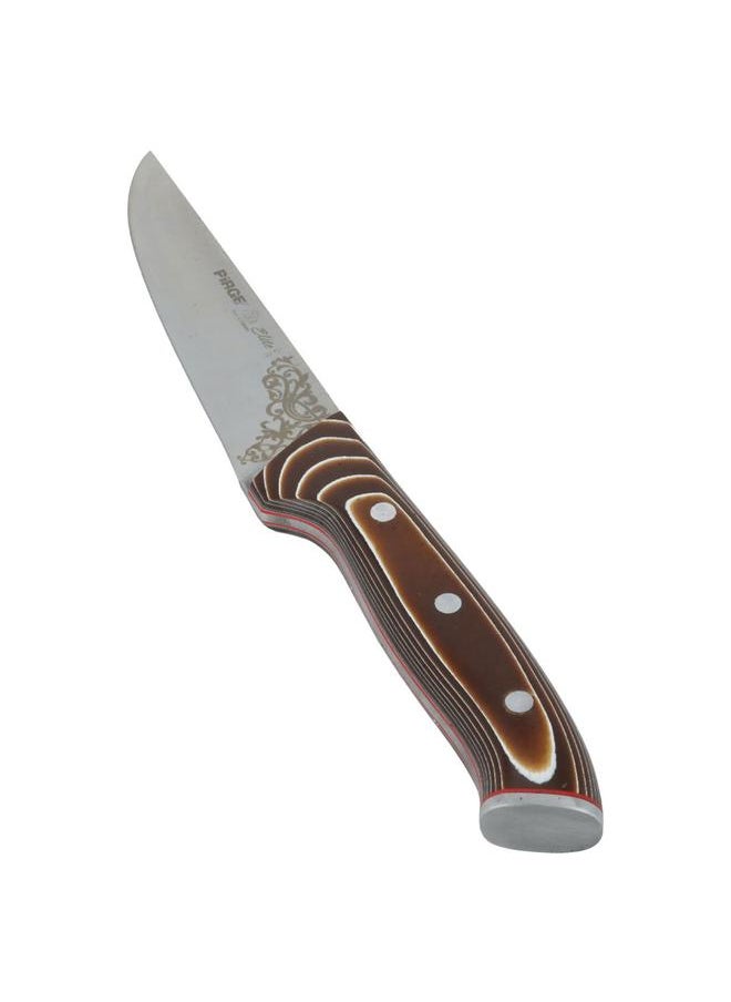Alsaif - Steel Knife Engraved 14.5 Cm Wood Handle Brown - Image 1