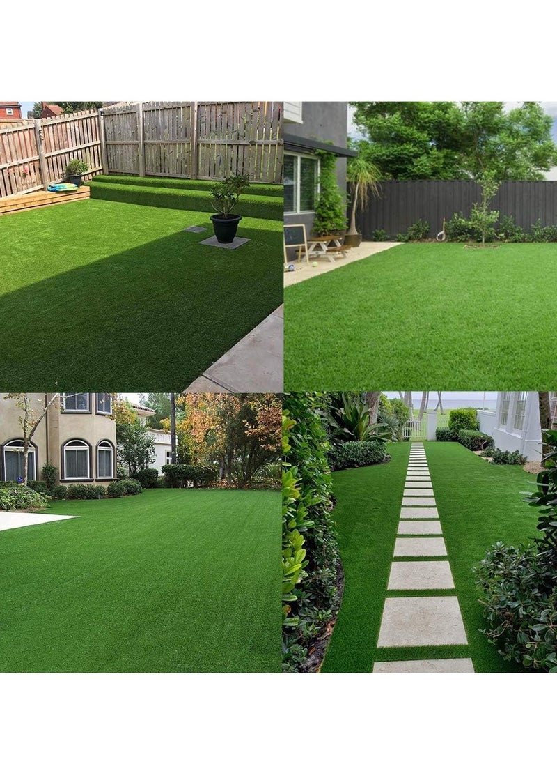 Generic FFD Artificial Grass Carpet - Realistic Fake Grass Turf for Garden, Lawn, Balcony, Landscape, and Pet Pad - Thick Synthetic Turf Mat with Natural Look  - Image 4