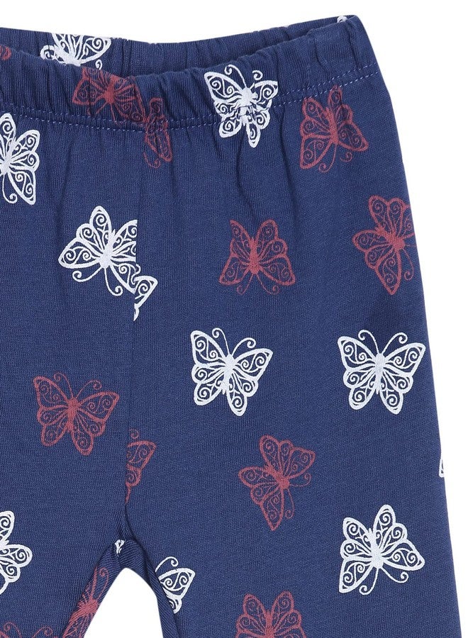 KRYPTIC Infant Navy Printed Pure Cotton Elasticated Waist Band Track Pant(Navy-24-36M) - Image 3
