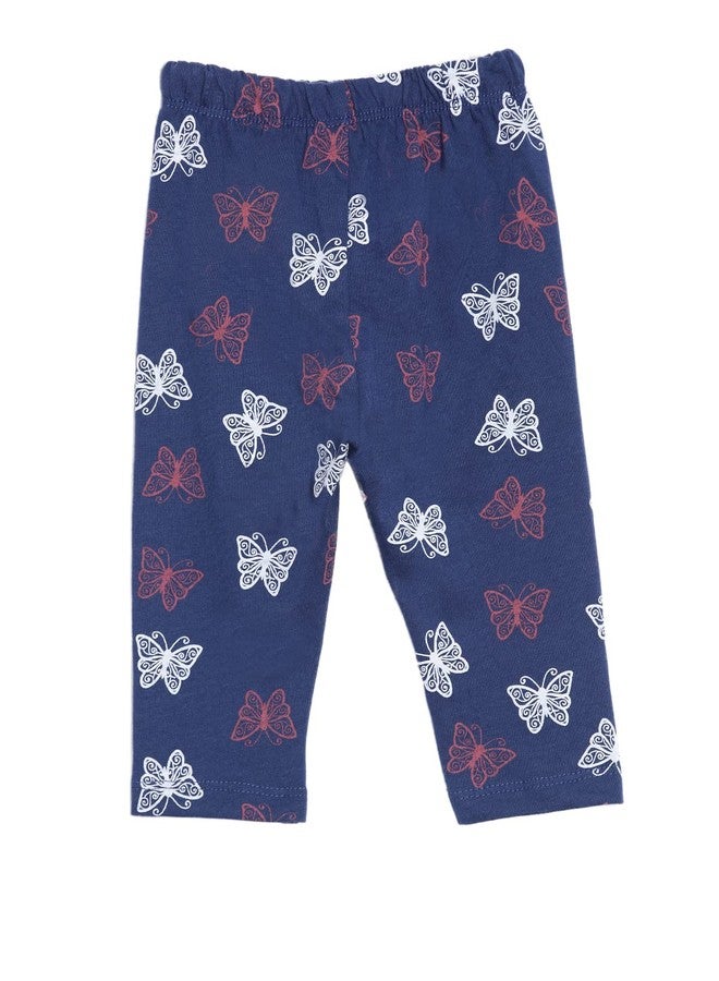 KRYPTIC Infant Navy Printed Pure Cotton Elasticated Waist Band Track Pant(Navy-24-36M) - Image 2