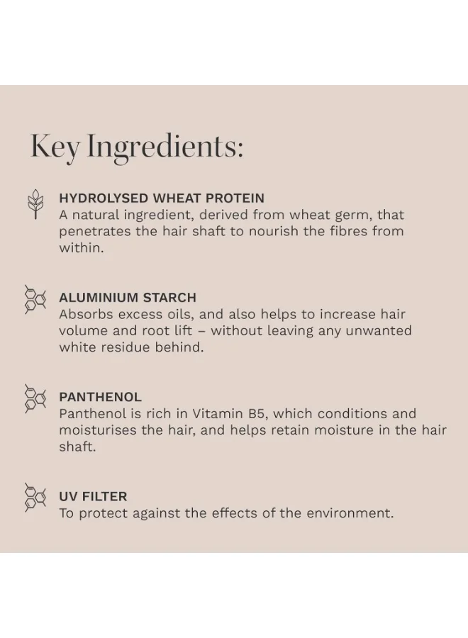 HAIR BURST Volume & Refresh Dry Shampoo — No White Residue, Revitalising Hair with Added Texture & Root Lift, Absorbs Excess Oils, Enriched with Hydrolysing Wheat Protein & Panthenol