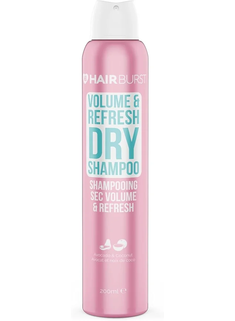 HAIR BURST Volume & Refresh Dry Shampoo — No White Residue, Revitalising Hair with Added Texture & Root Lift, Absorbs Excess Oils, Enriched with Hydrolysing Wheat Protein & Panthenol