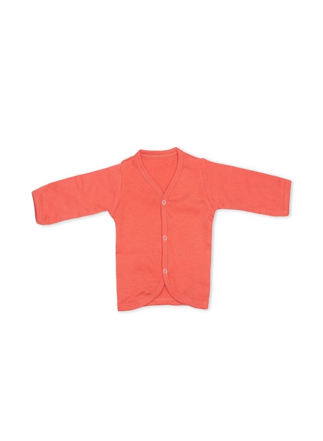 beetot Jhabla Sleepsuits Jumpsuit Night Suits for Infants Newborn Baby Boys & Girls Pack Of 4 With Multi Color (XS, Full Slveeves, Coral) - Image 4