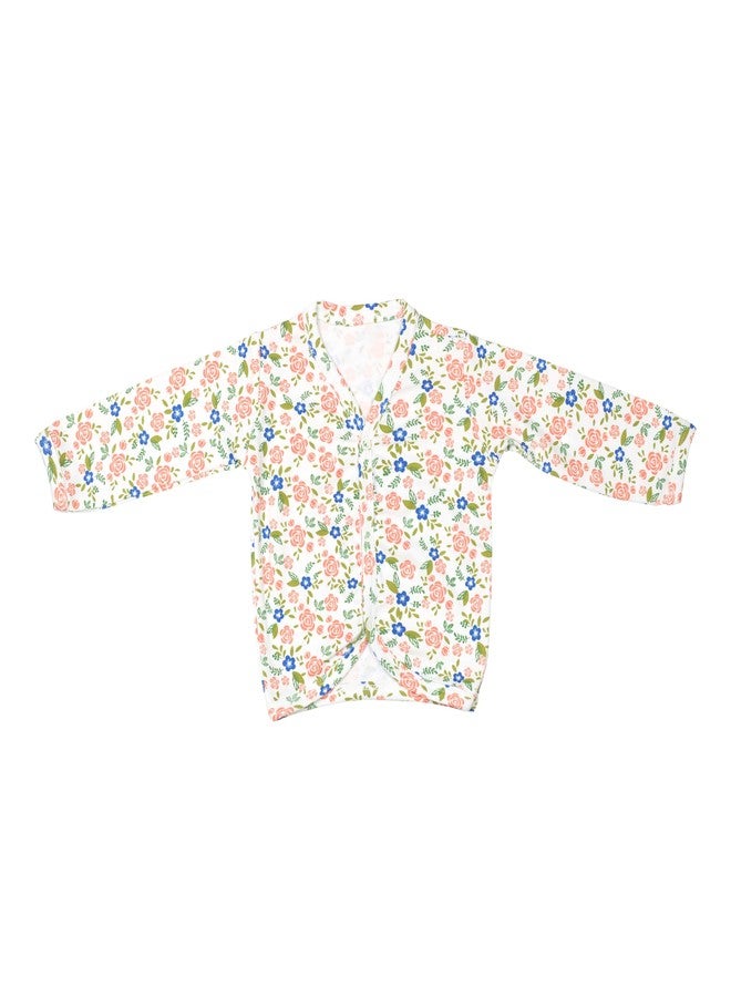 beetot Jhabla Sleepsuits Jumpsuit Night Suits for Infants Newborn Baby Boys & Girls Pack Of 4 With Multi Color (XS, Full Slveeves, Coral) - Image 2