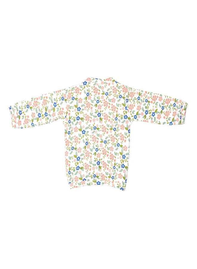 beetot Jhabla Sleepsuits Jumpsuit Night Suits for Infants Newborn Baby Boys & Girls Pack Of 4 With Multi Color (XS, Full Slveeves, Coral) - Image 3