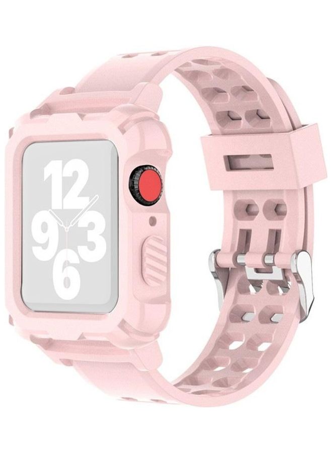 NIBEMINENT Glacier Transparent Jelly Replacement Watchband For Apple Watch Series 6 & Se 5 4 40Mm Pink - Image 1