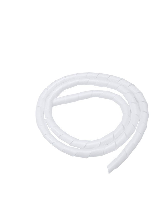 25mm Cable Management Sleeves Cable Organizer Coiled Tube Flexible & Expandable Cable Collector for Tv Computer (White) 