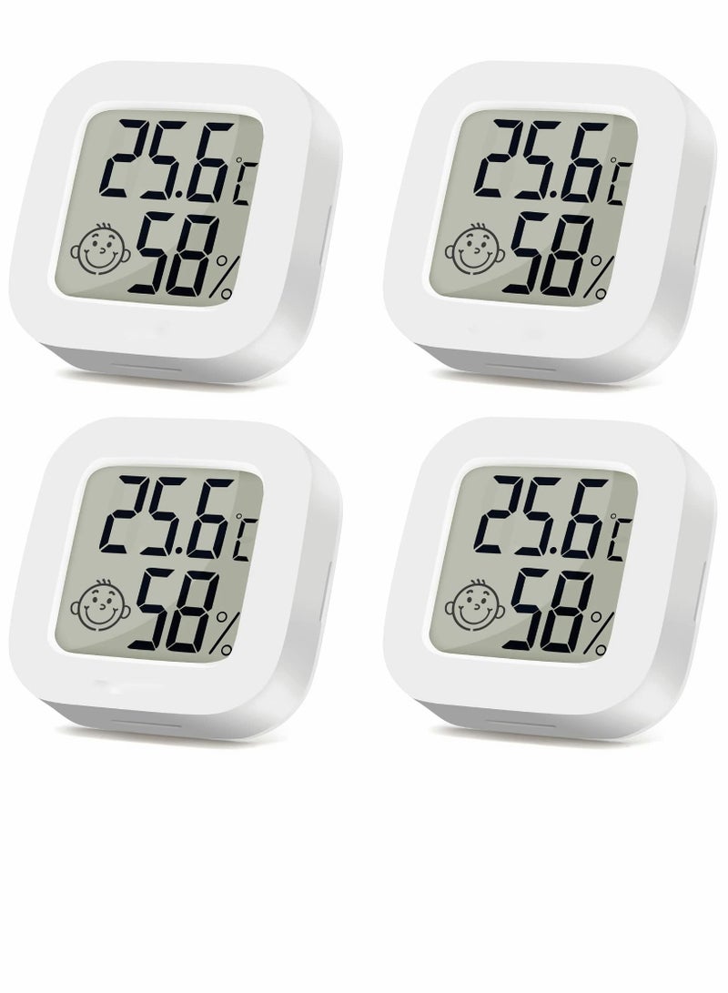 Y&D Room Thermometer, Indoor Thermometer Hygrometer, Mini Digital Temperature Humidity Meter Gauge Monitor, Large LCD Display Celsius for House, Greenhouse, Baby, Office, Home, Garden, Cellar(4Pack ) - Image 1