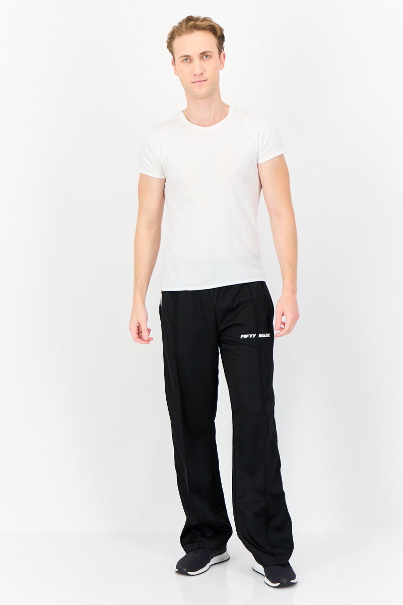 Fifty Made Men Sportswear Fit Long Inseam Training Track Pants, Black  - Image 4