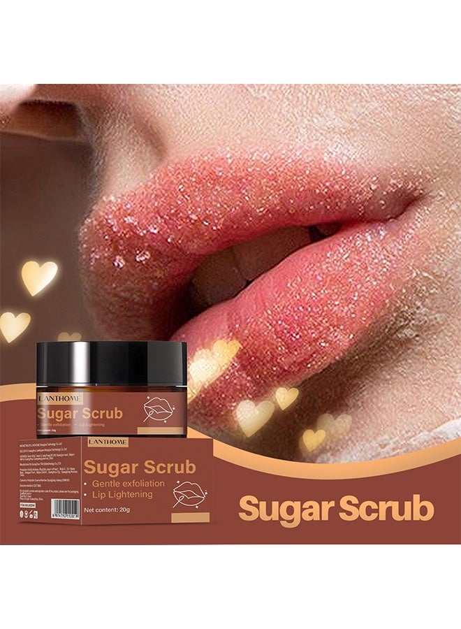 Lanthome Sugar Scrub- Brown Sugar Lip Lightening Scrub, Lip Exfoliator and Moisturizer For Dry Chapped Lips 20g - Image 2