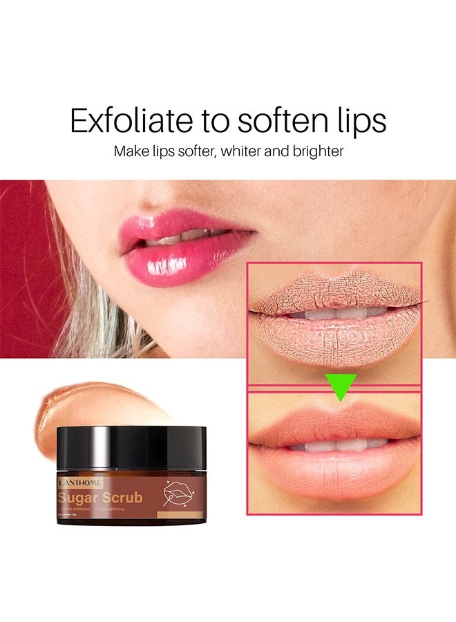 Lanthome Sugar Scrub- Brown Sugar Lip Lightening Scrub, Lip Exfoliator and Moisturizer For Dry Chapped Lips 20g - Image 3
