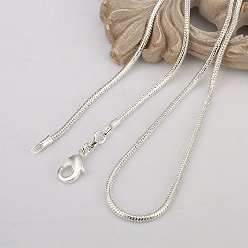 Yuren 3 Pieces 925 Sterling Silver 2mm Snake Chain Necklace Jewelry Jewelry For Men And Women(16-24 Inch) (20 inch) - Image 4