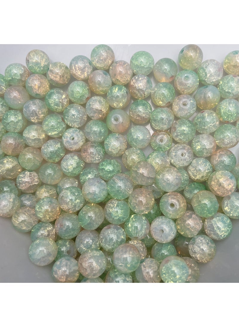 Generic Spot glass jewelry protein chalcedony beads loose beads 10mm bracelet diy pendant accessories imitation Jade paint - Image 5