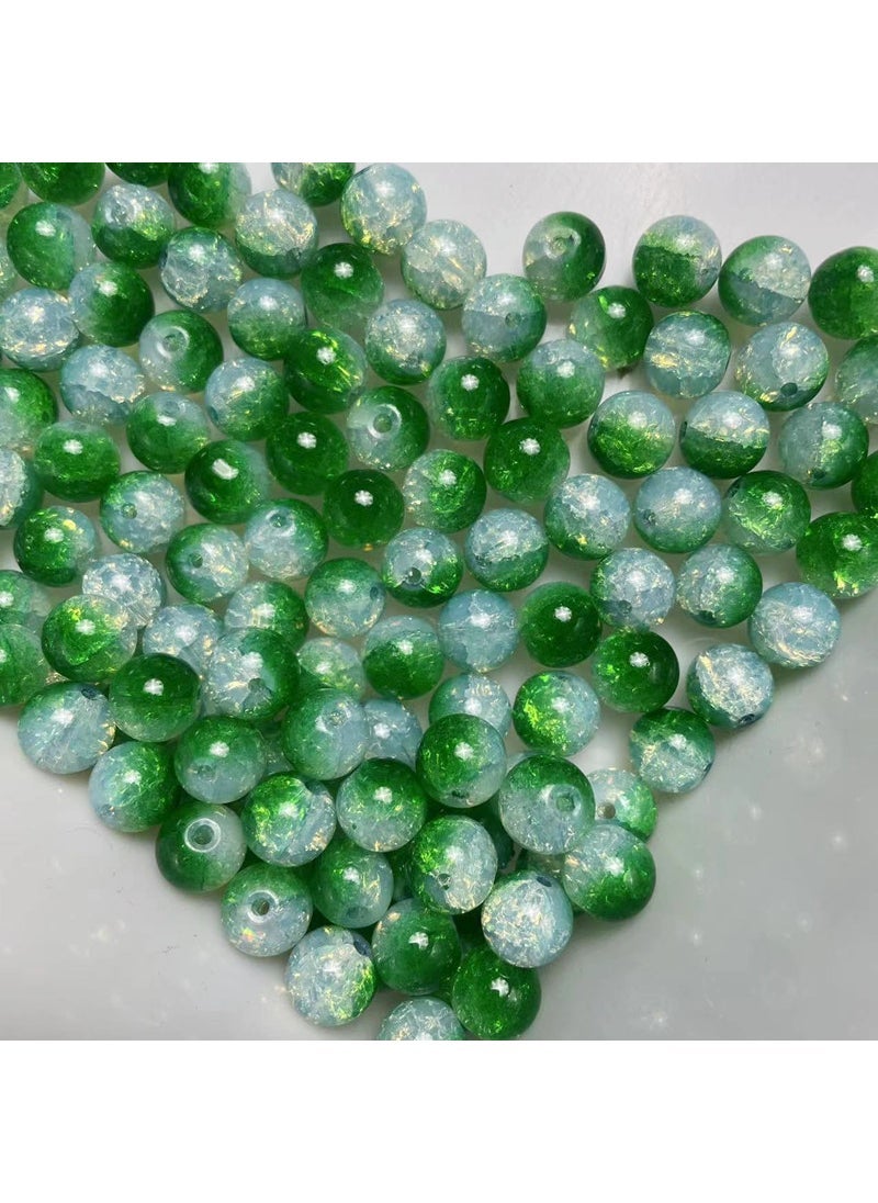Generic Spot glass jewelry protein chalcedony beads loose beads 10mm bracelet diy pendant accessories imitation Jade paint - Image 2