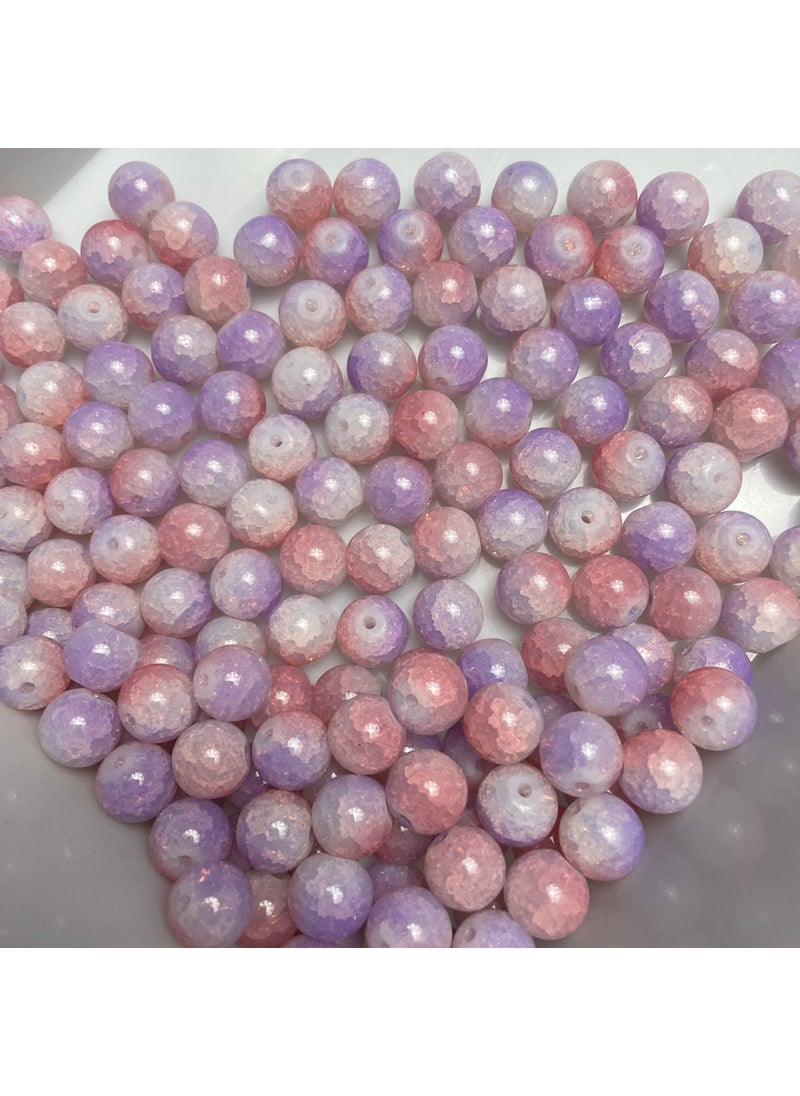 Generic Spot glass jewelry protein chalcedony beads loose beads 10mm bracelet diy pendant accessories imitation Jade paint - Image 3