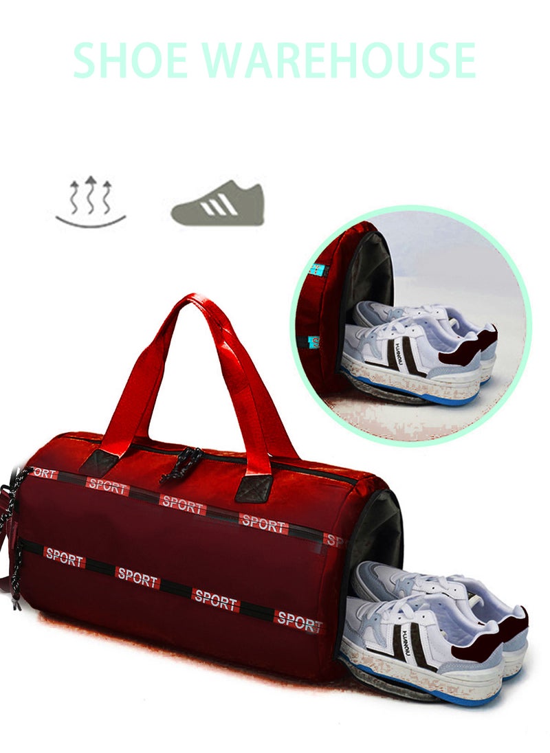 MissTiara - Sports Gym Bag Travel Bags with Dry Wet Pocket and Shoe Compartment - Image 1