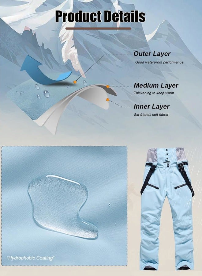 SnowElve Womens Ski Pants Insulated Snow Pants Waterproof Winter Outdoor Hiking Pants Adjustable Waist Snowboard Pant(TY-2021-2,Black,S) - Image 5