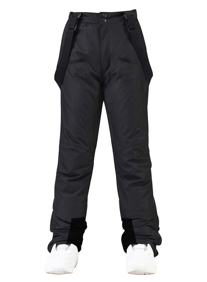 SnowElve Womens Ski Pants Insulated Snow Pants Waterproof Winter Outdoor Hiking Pants Adjustable Waist Snowboard Pant(TY-2021-2,Black,S) - Image 1
