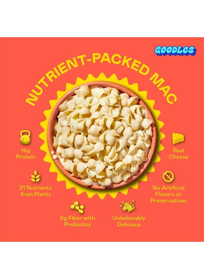 Goodles Shella Good Aged White Cheddar and Shells Pasta - Nutrient Packed with Real Cheese, Fiber, Protein, Prebiotics, Plants, & Vegetables | Non-GMO, Organic Ingredients [Shella Good, 6 oz. 1 Pack]  - Image 3