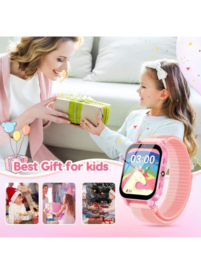 cjc Smart Watch for Kids with 30 Puzzle Games, 140 Educational Learning Cards, Screen Protector, HD Touch Screen, Camera, Music, Pedometer - Perfect for Girls Ages 4-12 as Fun & Educational Birthday Gift - Image 5
