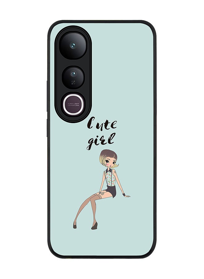 Stylizedd For vivo V50 Lite Case,Slim fit Camera Protection, Shockproof Thin Phone cover  - Shy Cute Girl