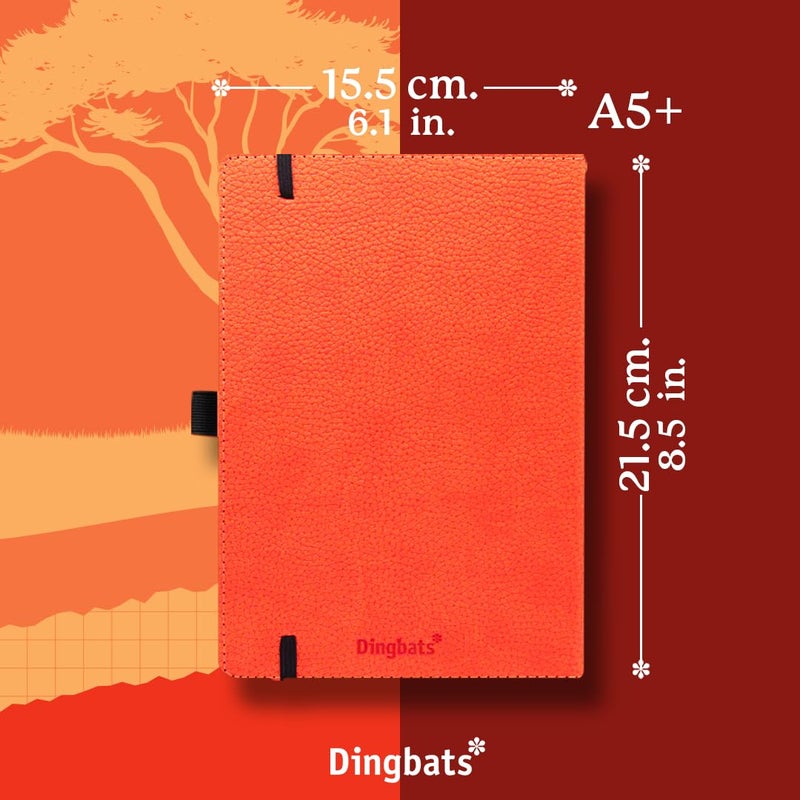 Dingbats* Notebooks Dingbats* Wildlife Ruled Journal A5 - Vegan Leather Hard Cover, Ideal for Work, Travel - Pocket, Elastic Closure, Bookmark - Image 5