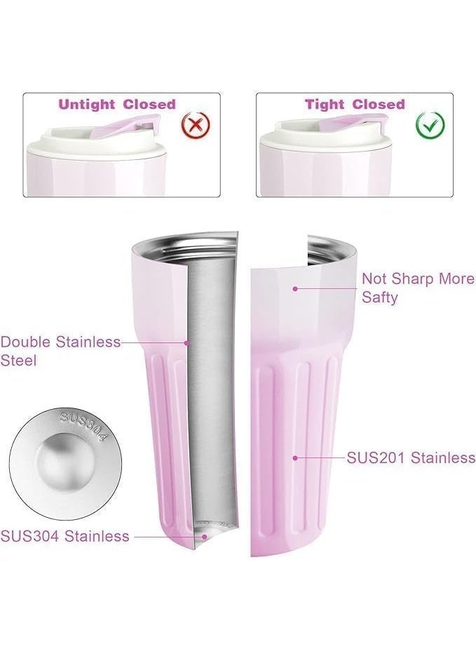 UShop U-Shop Insulated Coffee Bottle with Leak-Proof Lid, Reusable Travel Cups, Double-Walled Stainless Steel Mug for Hot and Cold Drinks - 580ml - Image 3