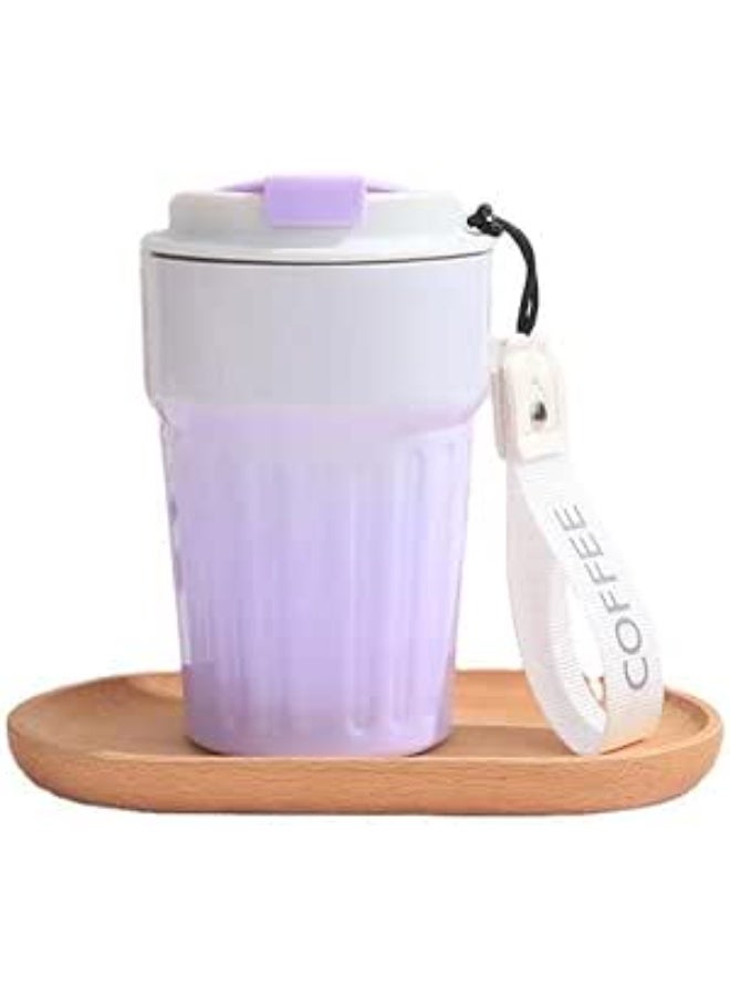UShop U-Shop Insulated Coffee Bottle with Leak-Proof Lid, Reusable Travel Cups, Double-Walled Stainless Steel Mug for Hot and Cold Drinks - 580ml - Image 1