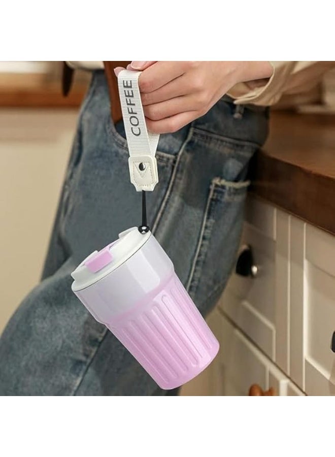 UShop U-Shop Insulated Coffee Bottle with Leak-Proof Lid, Reusable Travel Cups, Double-Walled Stainless Steel Mug for Hot and Cold Drinks - 580ml - Image 4