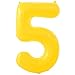 KatchOn Yellow Number 5 Balloon Giant 40 Inch Yellow 5 Balloon 5th Birthday Decorations for Boys 5th Birthday balloon for 5 Year Old Birthday Decorations Anniversary - Image 2