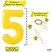 KatchOn Yellow Number 5 Balloon Giant 40 Inch Yellow 5 Balloon 5th Birthday Decorations for Boys 5th Birthday balloon for 5 Year Old Birthday Decorations Anniversary - Image 4
