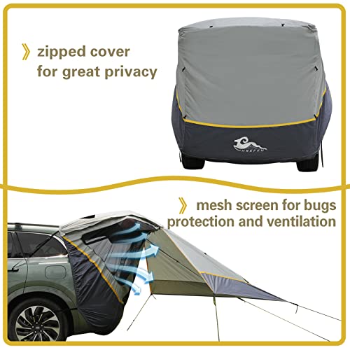 HREFEU SUV Tailgate Tent with Three Sides with Shade Awning Tent for Full Size SUV Car Camping Waterproof 3000MM UPF50 - Image 3