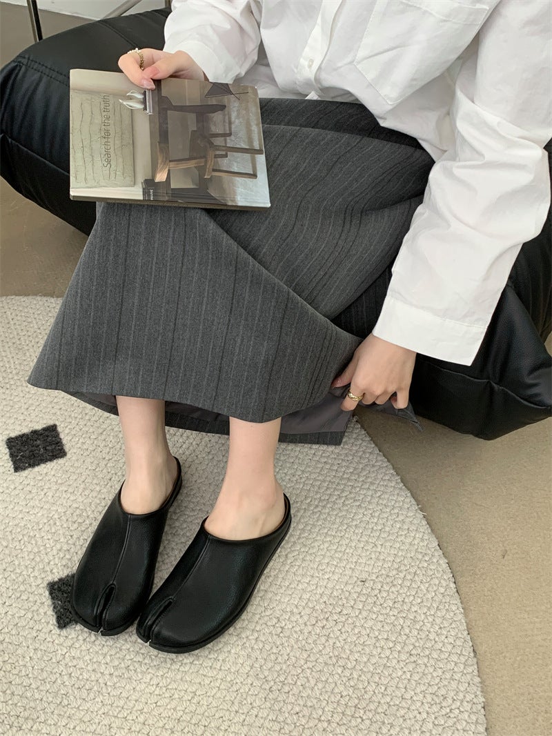 2024 New Shoes Women'S Fashion Style Slippers Women'S Flat Heel Muller Shoes Women'S Half Slippers - Image 5