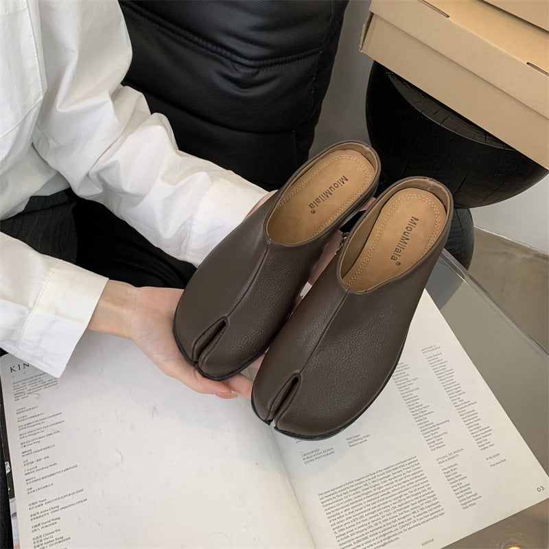 2024 New Shoes Women'S Fashion Style Slippers Women'S Flat Heel Muller Shoes Women'S Half Slippers - Image 1