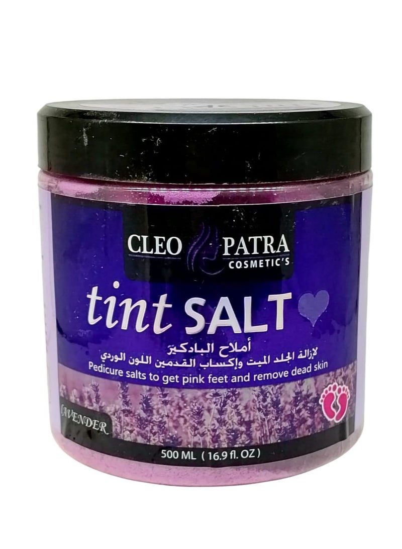 CLEOPATRA Cleopatra lavender pedicure salts to remove dead skin and give the feet a pink color